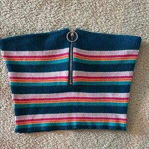 Kendall & Kylie PacSun Multicolor Striped Tube Top